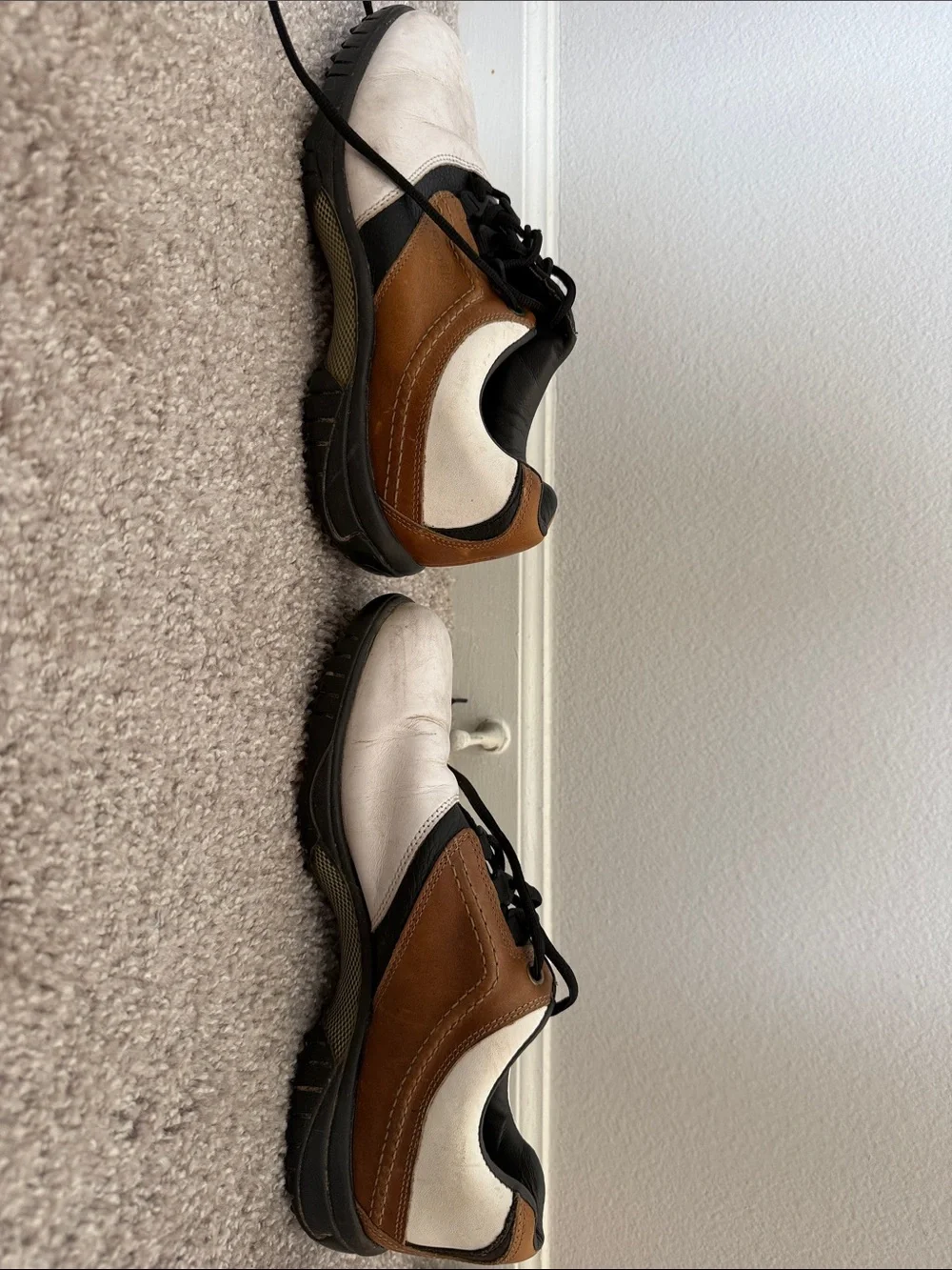 FootJoy Brown, White and Black Leather Golf Oxfords